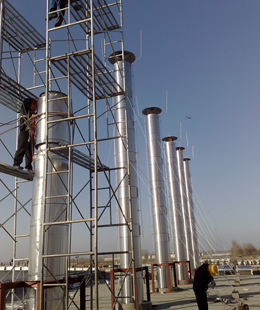 機(jī)場食品加工不銹鋼煙囪施工